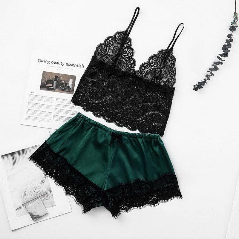 Ensemble de sous-vêtements de luxe pour femmes Soutien-gorge et culotte en dentelle 2 pièces Ensemble de lingerie en dentelle à lanières Lingerie en dentelle confortable en polyester Vêtements de nuit et hauts Sous-vêtements légers et confortables