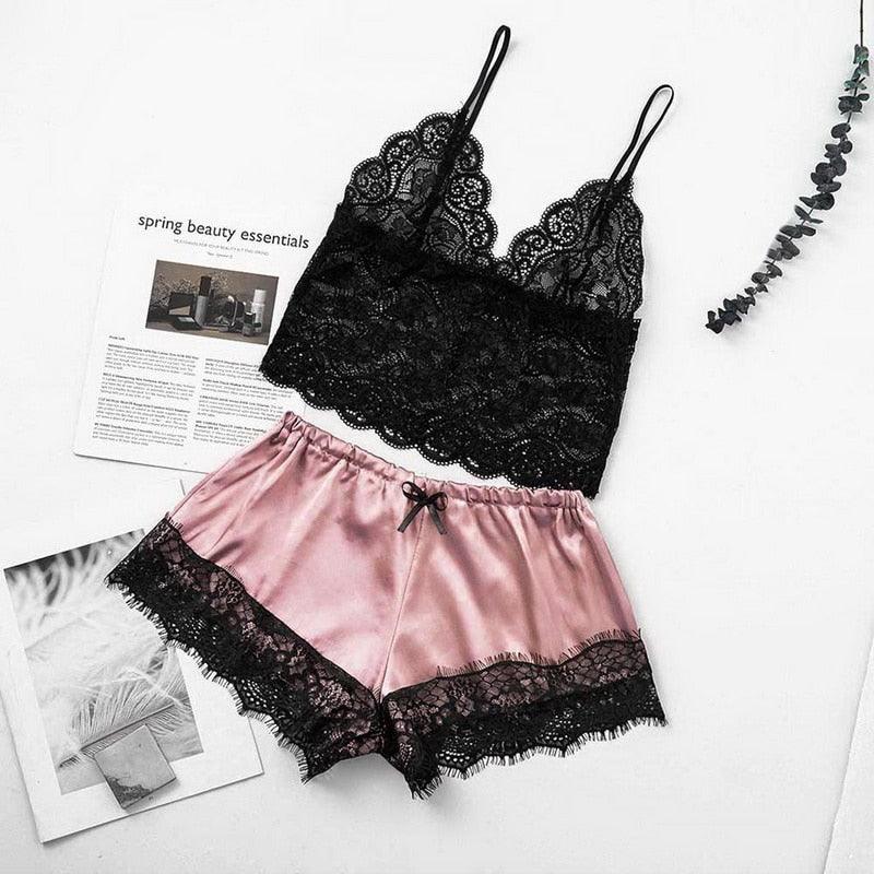 Ensemble de sous-vêtements de luxe pour femmes Soutien-gorge et culotte en dentelle 2 pièces Ensemble de lingerie en dentelle à lanières Lingerie en dentelle confortable en polyester Vêtements de nuit et hauts Sous-vêtements légers et confortables