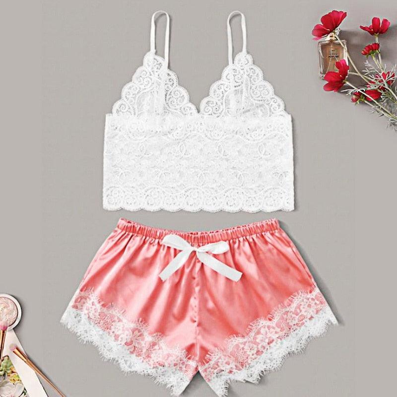 Ensemble de sous-vêtements de luxe pour femmes Soutien-gorge et culotte en dentelle 2 pièces Ensemble de lingerie en dentelle à lanières Lingerie en dentelle confortable en polyester Vêtements de nuit et hauts Sous-vêtements légers et confortables