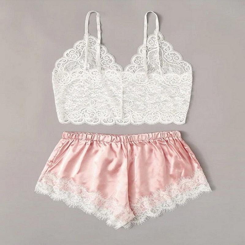 Ensemble de sous-vêtements de luxe pour femmes Soutien-gorge et culotte en dentelle 2 pièces Ensemble de lingerie en dentelle à lanières Lingerie en dentelle confortable en polyester Vêtements de nuit et hauts Sous-vêtements légers et confortables