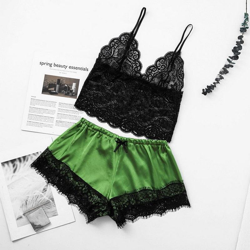 Ensemble de sous-vêtements de luxe pour femmes Soutien-gorge et culotte en dentelle 2 pièces Ensemble de lingerie en dentelle à lanières Lingerie en dentelle confortable en polyester Vêtements de nuit et hauts Sous-vêtements légers et confortables
