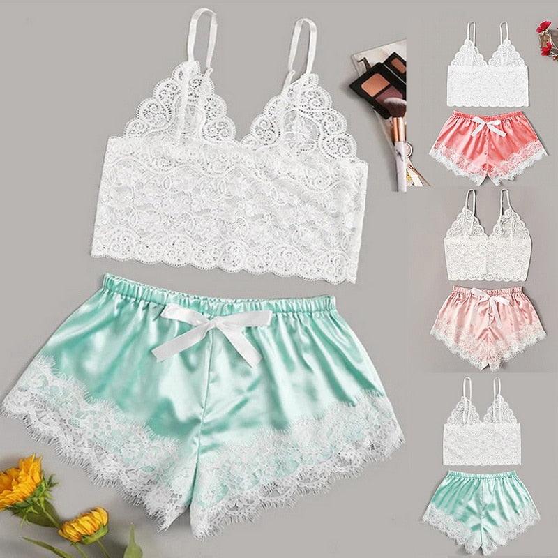 Ensemble de sous-vêtements de luxe pour femmes Soutien-gorge et culotte en dentelle 2 pièces Ensemble de lingerie en dentelle à lanières Lingerie en dentelle confortable en polyester Vêtements de nuit et hauts Sous-vêtements légers et confortables