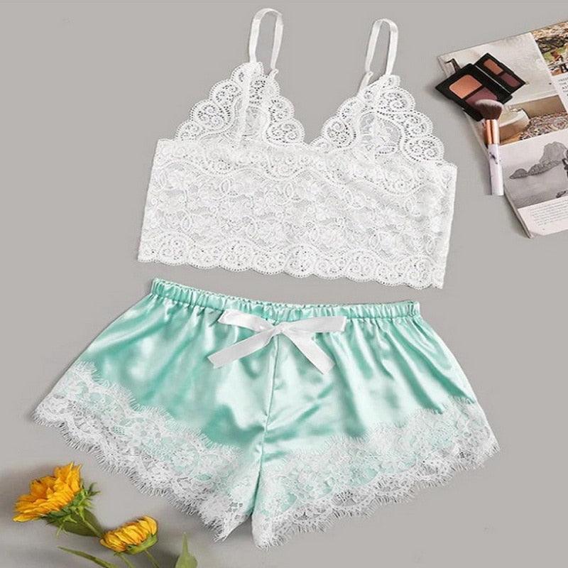 Ensemble de sous-vêtements de luxe pour femmes Soutien-gorge et culotte en dentelle 2 pièces Ensemble de lingerie en dentelle à lanières Lingerie en dentelle confortable en polyester Vêtements de nuit et hauts Sous-vêtements légers et confortables
