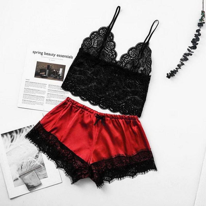 Ensemble de sous-vêtements de luxe pour femmes Soutien-gorge et culotte en dentelle 2 pièces Ensemble de lingerie en dentelle à lanières Lingerie en dentelle confortable en polyester Vêtements de nuit et hauts Sous-vêtements légers et confortables