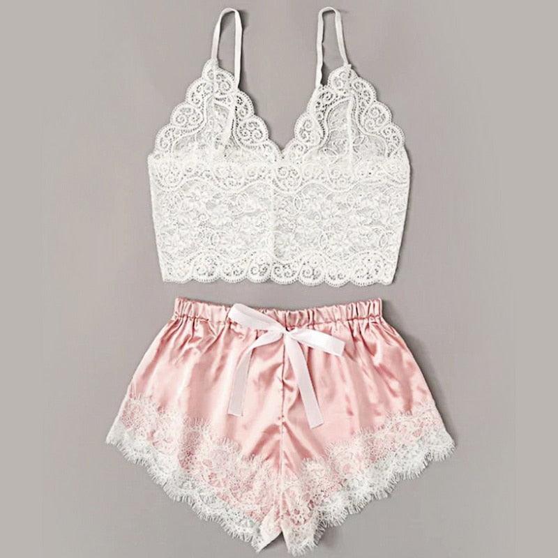 Ensemble de sous-vêtements de luxe pour femmes Soutien-gorge et culotte en dentelle 2 pièces Ensemble de lingerie en dentelle à lanières Lingerie en dentelle confortable en polyester Vêtements de nuit et hauts Sous-vêtements légers et confortables