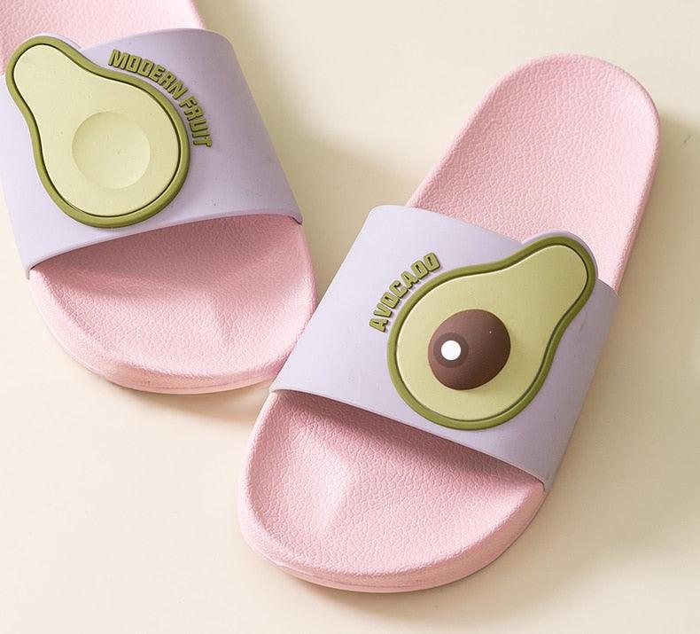 Femmes Hommes Sandales d'été Décontractées Tongs de Plage Fruits Avocat Antidérapantes Semelle Souple Chaussures de Bain Chaussons Souples à Bout Ouvert Antidérapantes Douches Spa Piscine Salle de Sport Maison