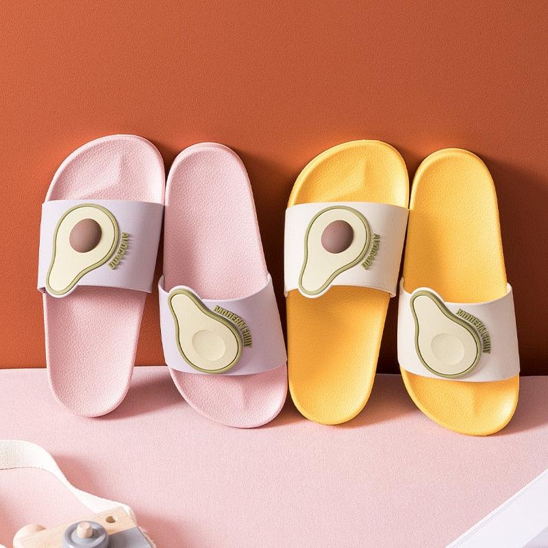 Femmes Hommes Sandales d'été Décontractées Tongs de Plage Fruits Avocat Antidérapantes Semelle Souple Chaussures de Bain Chaussons Souples à Bout Ouvert Antidérapantes Douches Spa Piscine Salle de Sport Maison
