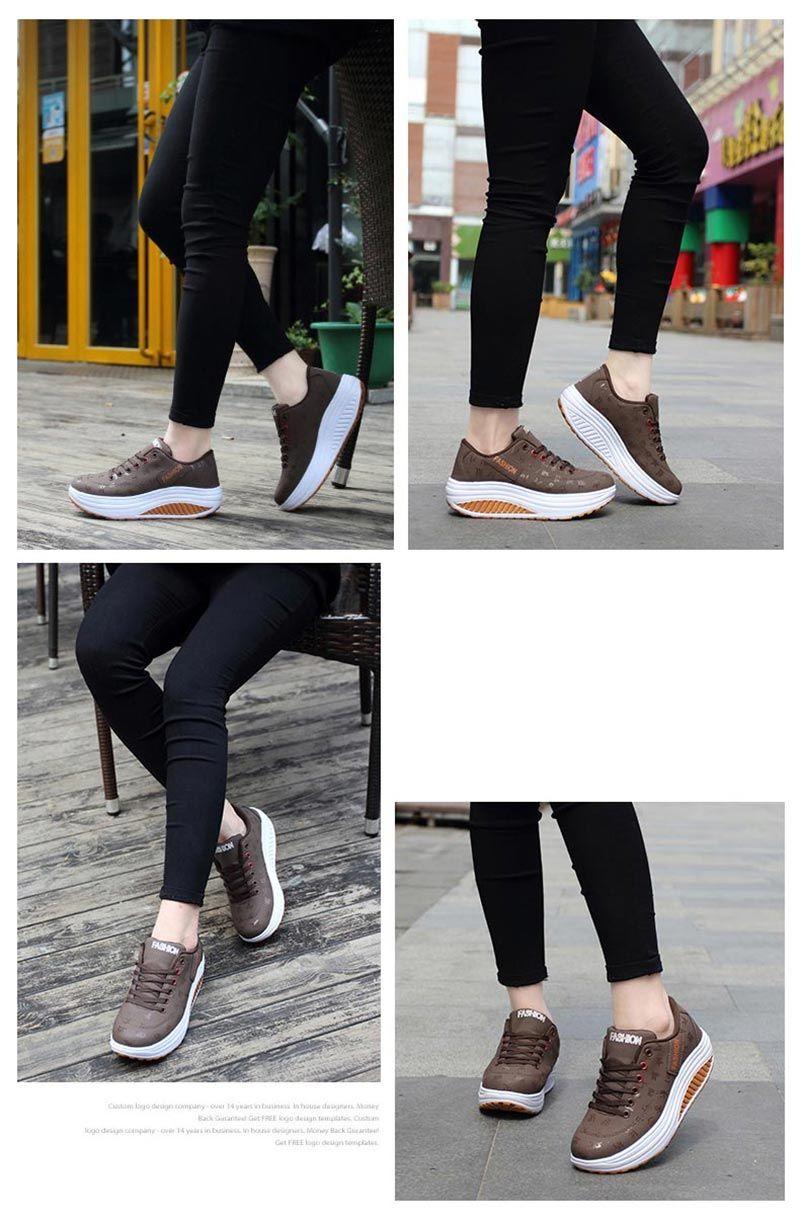 Baskets modernes pour femmes, rehaussant la taille, plateformes, à lacets, chaussures de marche en cuir, baskets de mode respirantes, chaussures vulcanisées, baskets de sport décontractées pour femmes