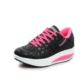 Baskets modernes pour femmes, rehaussant la taille, plateformes, à lacets, chaussures de marche en cuir, baskets de mode respirantes, chaussures vulcanisées, baskets de sport décontractées pour femmes