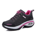 Baskets athlétiques à coussin d'air pour femmes, chaussures de marche respirantes, lacets sportifs, plateforme haute, chaussures décontractées, baskets en maille pour femmes, mode tennis, chaussures de marche respirantes pour la gym et le travail
