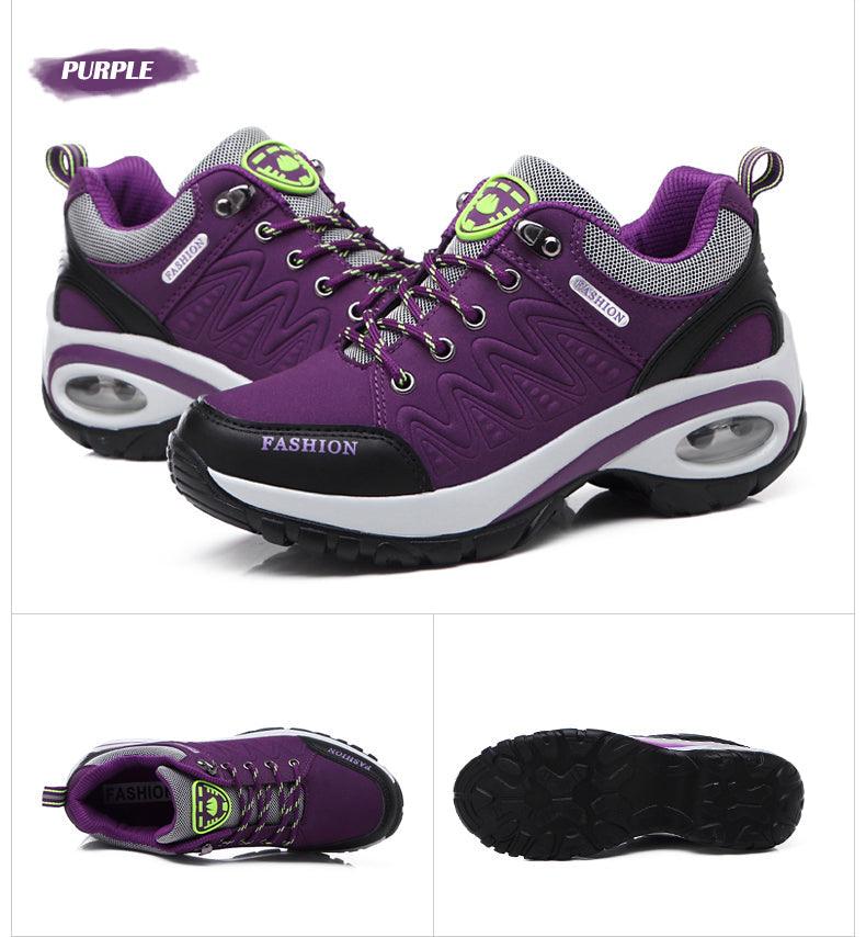 Baskets athlétiques à coussin d'air pour femmes, chaussures de marche respirantes, lacets sportifs, plateforme haute, chaussures décontractées, baskets en maille pour femmes, mode tennis, chaussures de marche respirantes pour la gym et le travail