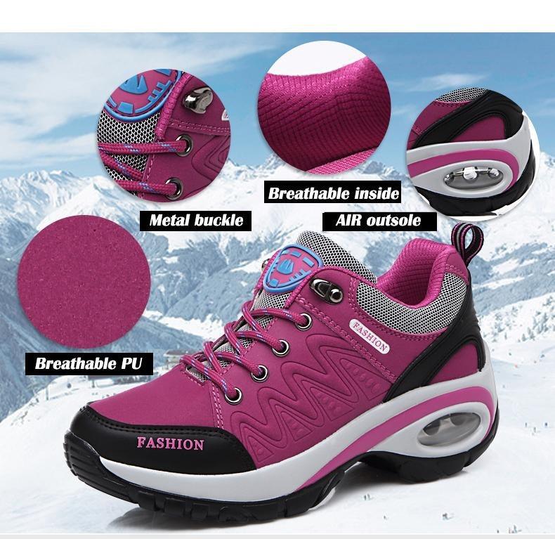 Baskets athlétiques à coussin d'air pour femmes, chaussures de marche respirantes, lacets sportifs, plateforme haute, chaussures décontractées, baskets en maille pour femmes, mode tennis, chaussures de marche respirantes pour la gym et le travail