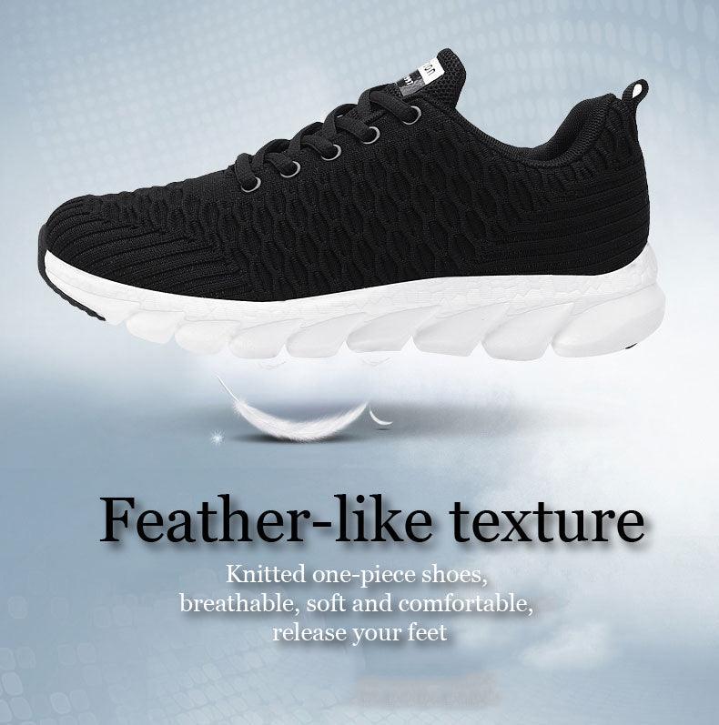 Baskets de course pour femmes Chaussures plates respirantes pour femmes Baskets décontractées légères à lacets Baskets légères décontractées d'extérieur en maille respirante Baskets de sport à la mode pour femmes