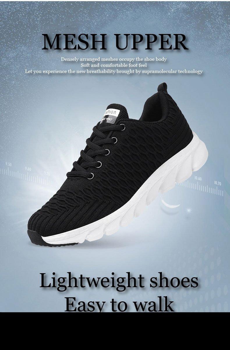 Baskets de course pour femmes Chaussures plates respirantes pour femmes Baskets décontractées légères à lacets Baskets légères décontractées d'extérieur en maille respirante Baskets de sport à la mode pour femmes