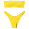 Maillot de bain deux pièces taille haute amincissant pour femme, maillot de bain de plage pour jeune fille, maillot de bain tendance pour femme, maillot de bain rembourré taille haute effronté.