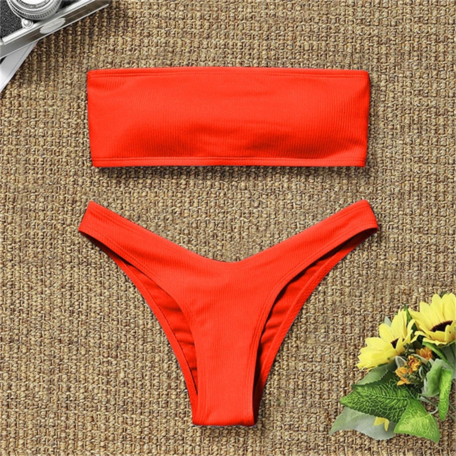 Maillot de bain deux pièces taille haute amincissant pour femme, maillot de bain de plage pour jeune fille, maillot de bain tendance pour femme, maillot de bain rembourré taille haute effronté.