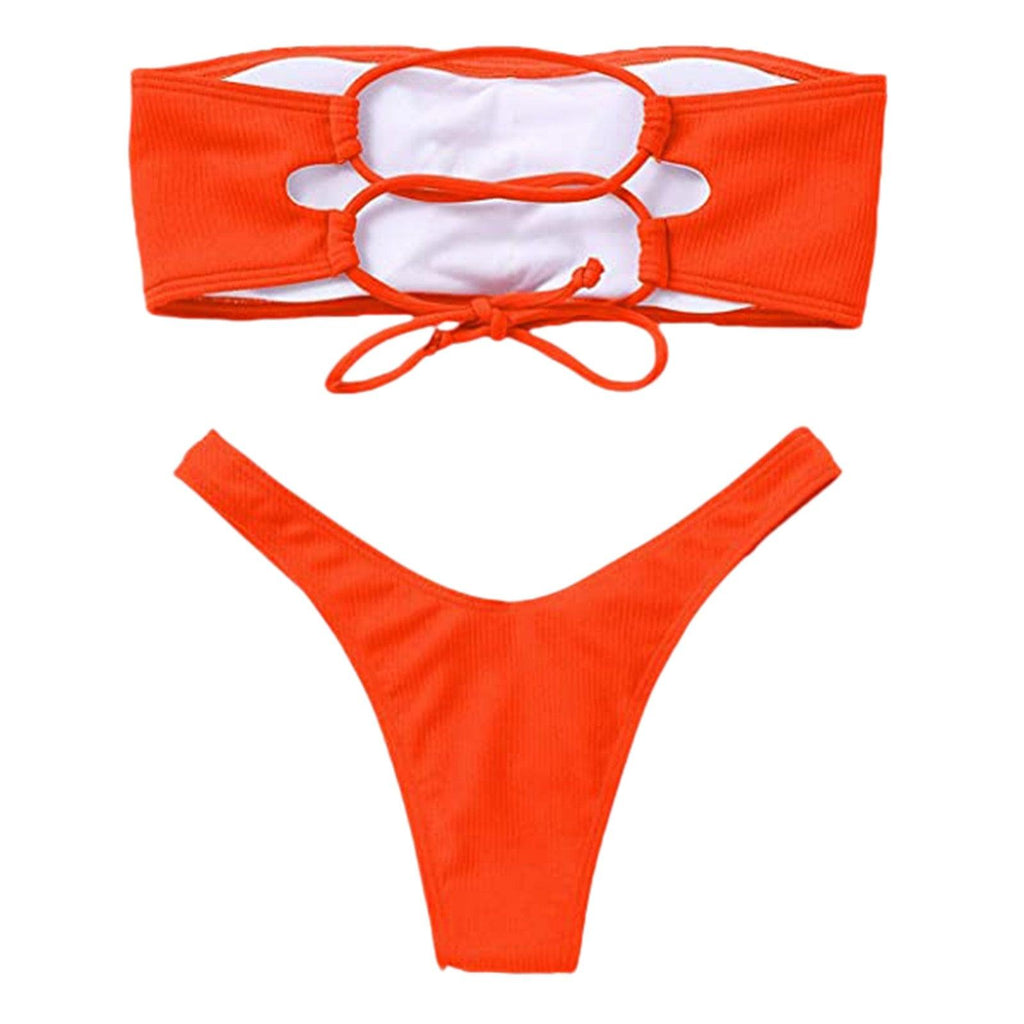 Maillot de bain deux pièces taille haute amincissant pour femme, maillot de bain de plage pour jeune fille, maillot de bain tendance pour femme, maillot de bain rembourré taille haute effronté.