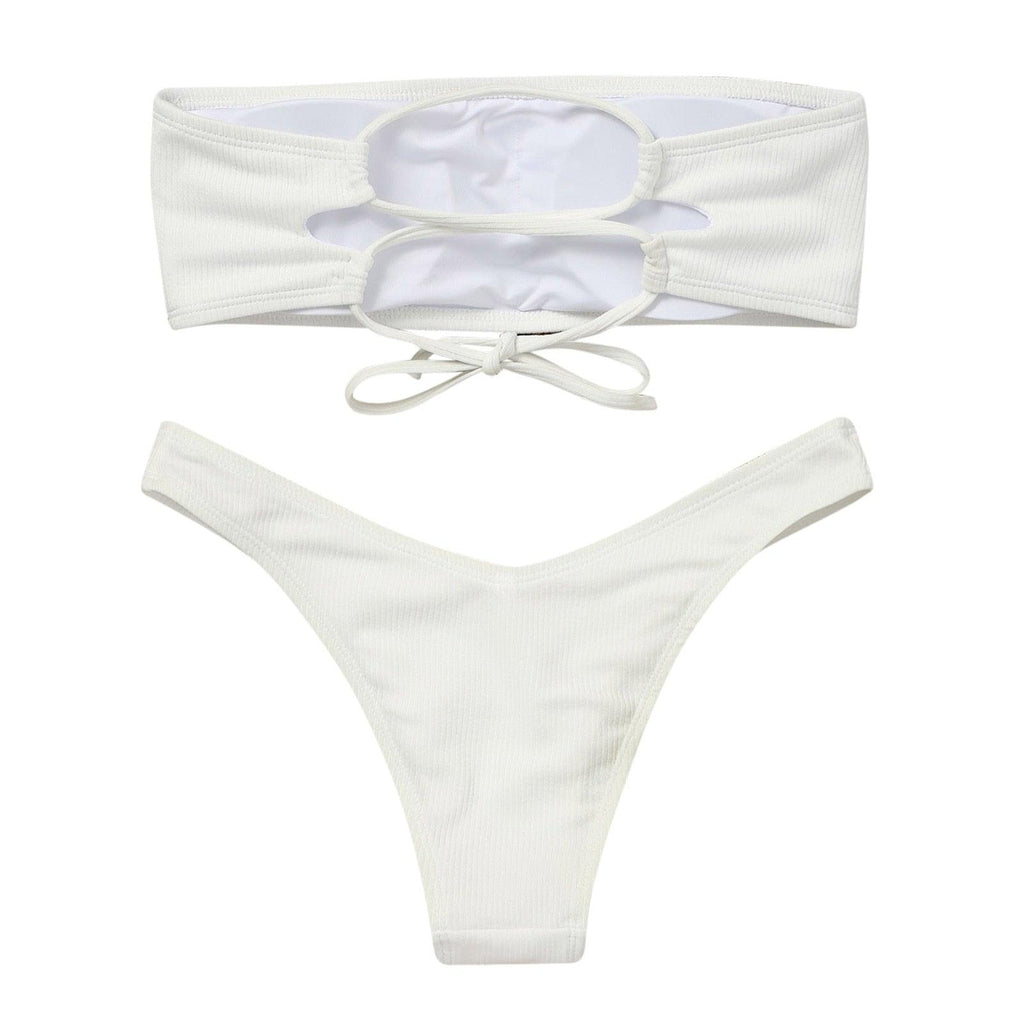 Maillot de bain deux pièces taille haute amincissant pour femme, maillot de bain de plage pour jeune fille, maillot de bain tendance pour femme, maillot de bain rembourré taille haute effronté.