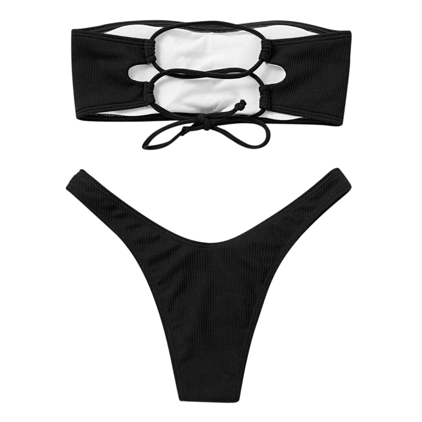 Maillot de bain deux pièces taille haute amincissant pour femme, maillot de bain de plage pour jeune fille, maillot de bain tendance pour femme, maillot de bain rembourré taille haute effronté.