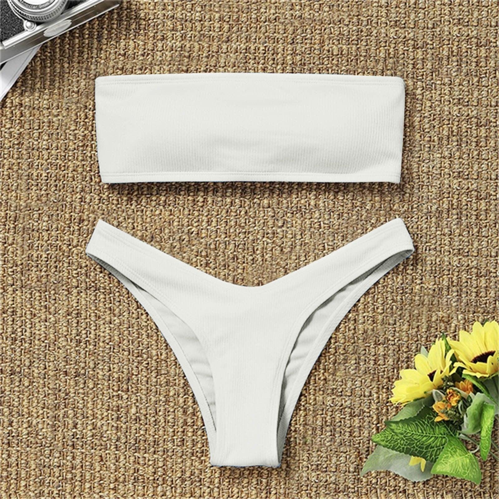 Maillot de bain deux pièces taille haute amincissant pour femme, maillot de bain de plage pour jeune fille, maillot de bain tendance pour femme, maillot de bain rembourré taille haute effronté.