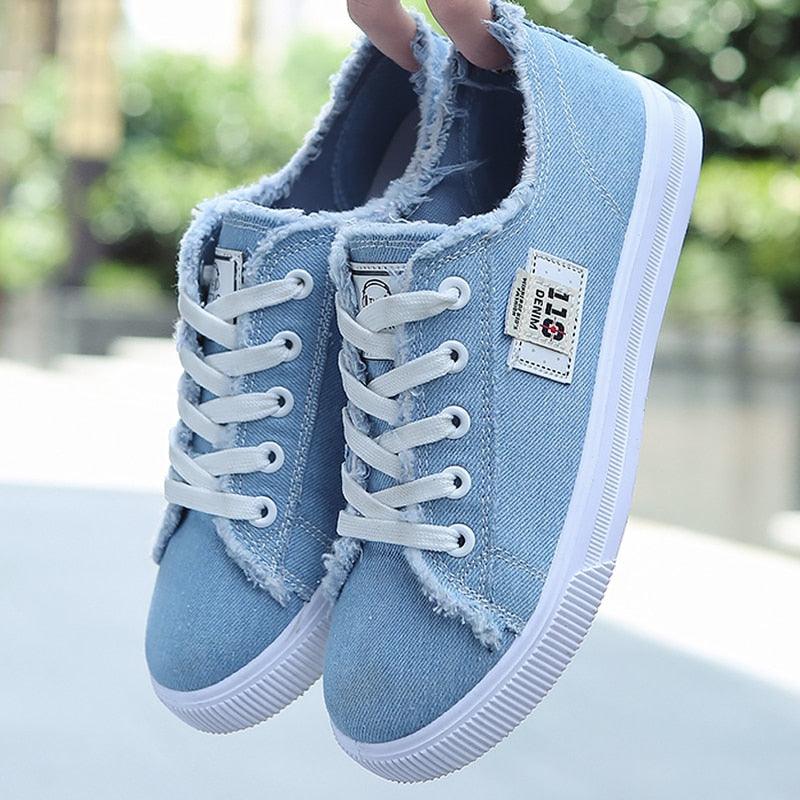 Baskets classiques d'été respirantes en toile pour femmes, chaussures décontractées à lacets pour l'extérieur, baskets basses en toile blanches pour hommes et femmes