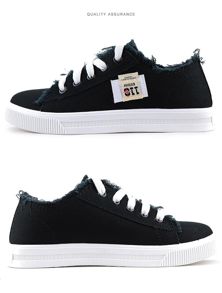 Baskets classiques d'été respirantes en toile pour femmes, chaussures décontractées à lacets pour l'extérieur, baskets basses en toile blanches pour hommes et femmes