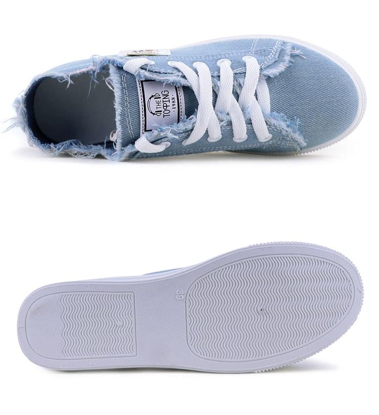 Baskets classiques d'été respirantes en toile pour femmes, chaussures décontractées à lacets pour l'extérieur, baskets basses en toile blanches pour hommes et femmes