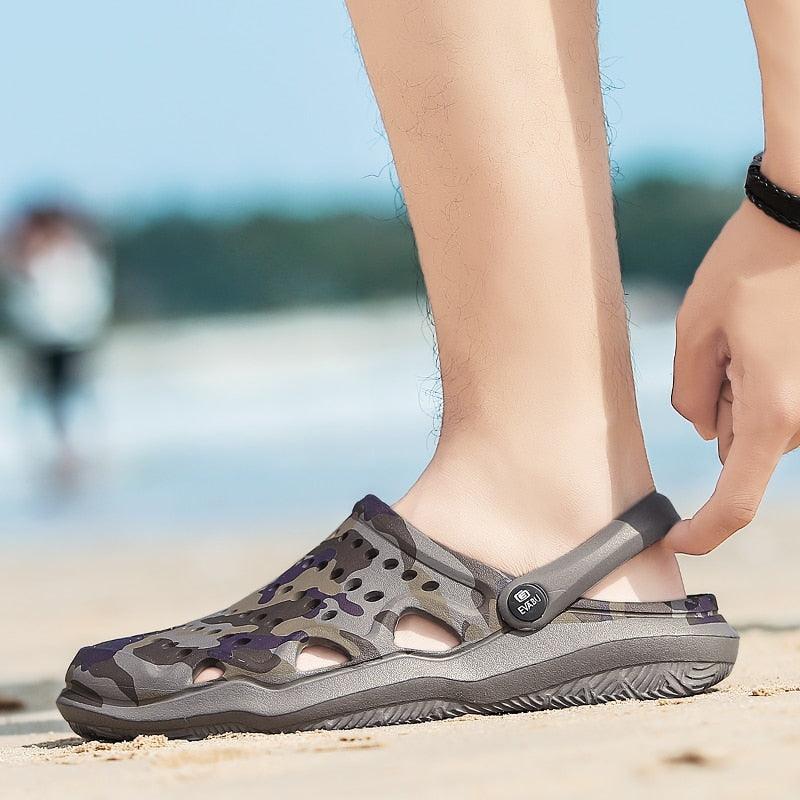Sabots décontractés pour femme, sandales respirantes, pantoufles d'intérieur, chaussures d'été à enfiler pour femme, tongs, sabots de jardin, chaussures de plage, baskets de travail, sandales d'été respirantes, légères, à séchage rapide.
