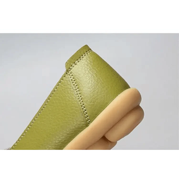 Sandales plates en cuir véritable pour femmes, élégantes, confortables, souples et antidérapantes
