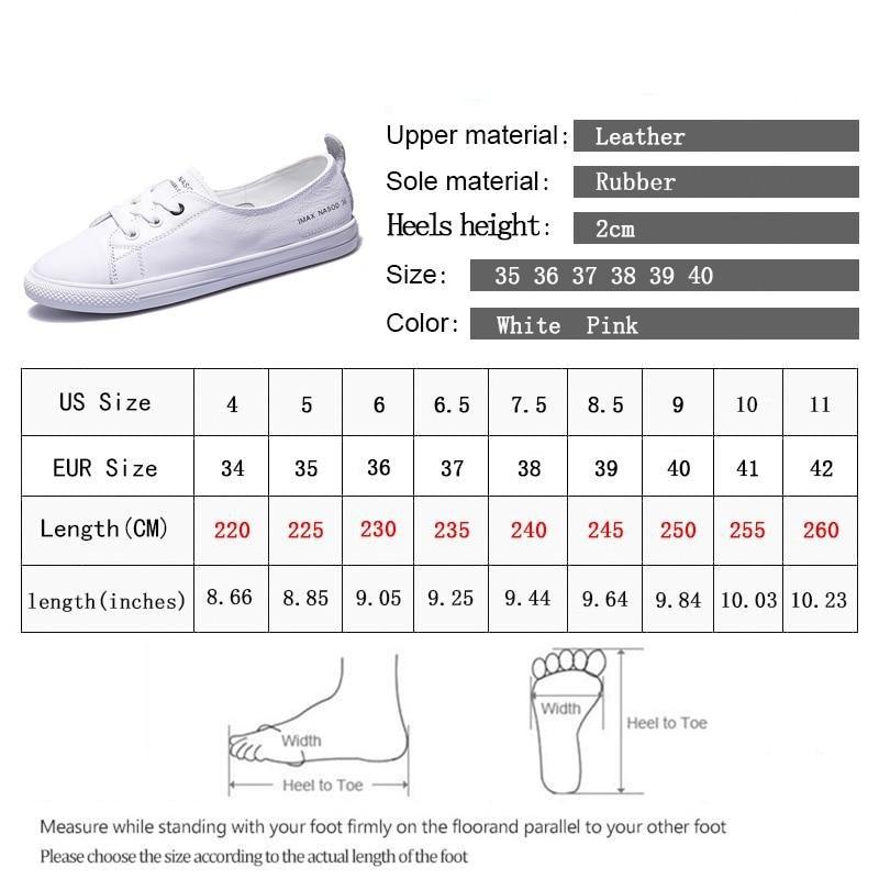 Baskets en cuir véritable pour femmes Chaussures de sport décontractées à la mode Chaussures vulcanisées pour femmes Chaussures plates d'été en cuir pour femmes Baskets décontractées à lacets blanches à la mode