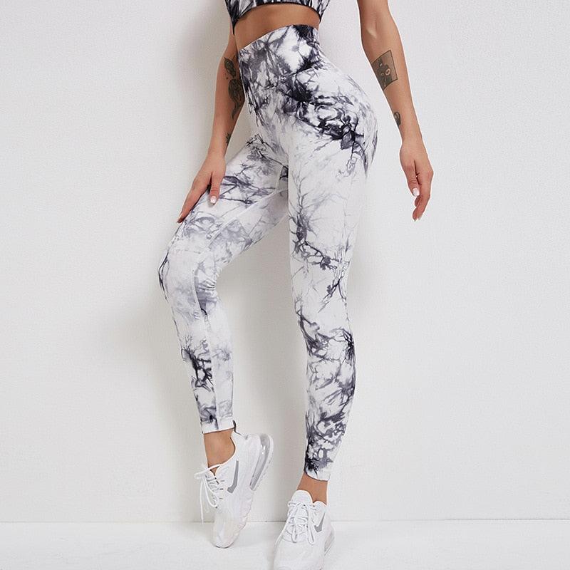 Legging de sport taille haute sans coutures pour femmes - Gym, yoga, course, fitness - Legging push-up sans coutures pour l'entraînement, la gym et la course
