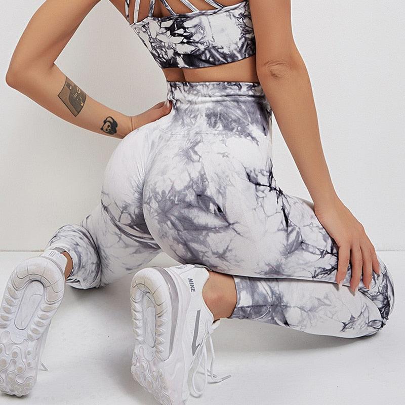 Legging de sport taille haute sans coutures pour femmes - Gym, yoga, course, fitness - Legging push-up sans coutures pour l'entraînement, la gym et la course