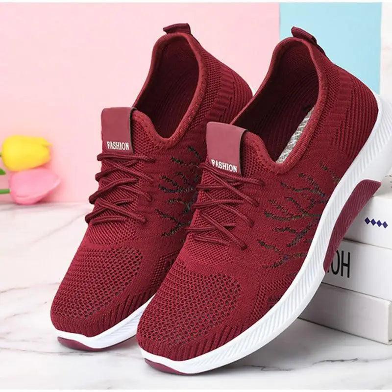 Baskets respirantes en maille pour femmes, style décontracté, printemps, élégantes, douces, de luxe