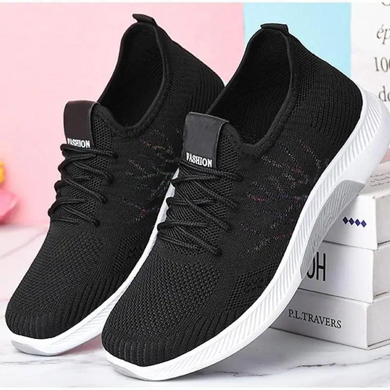 Baskets respirantes en maille pour femmes, style décontracté, printemps, élégantes, douces, de luxe