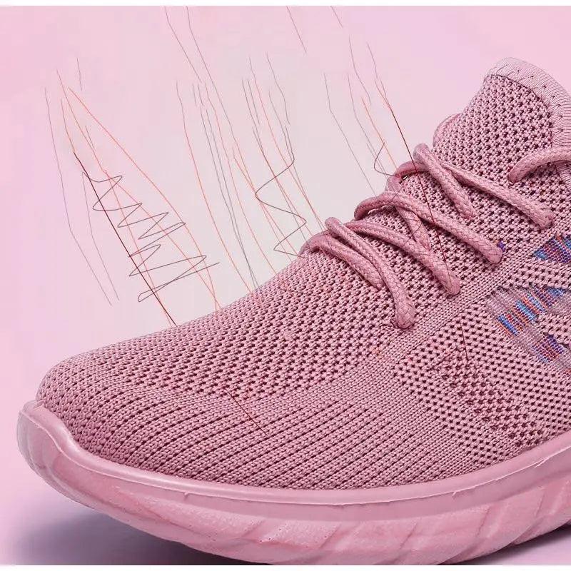 Baskets respirantes en maille pour femmes, style décontracté, printemps, élégantes, douces, de luxe
