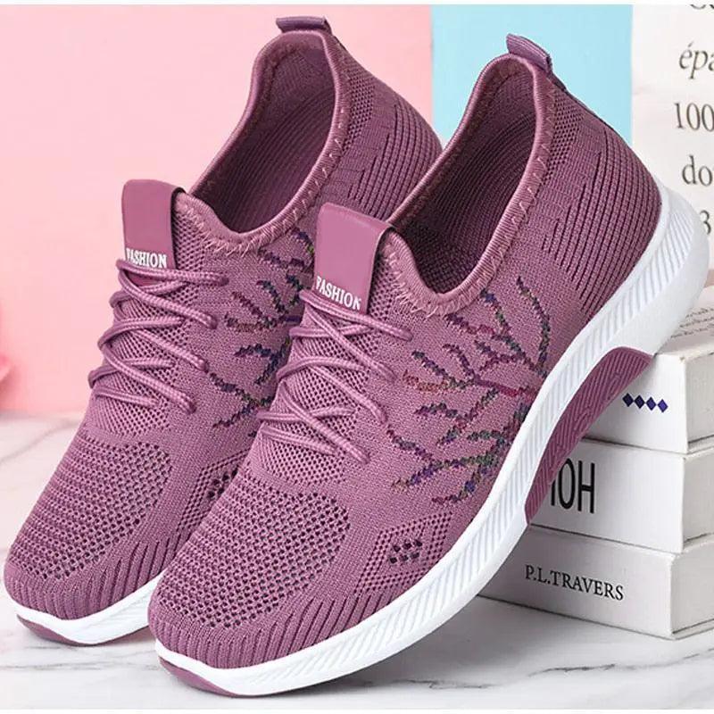 Baskets respirantes en maille pour femmes, style décontracté, printemps, élégantes, douces, de luxe