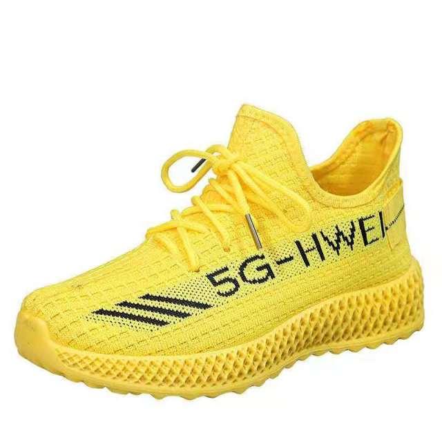 Chaussures de course pour femmes d'été en tissu tissé Sneakers de sport mode décontractée Chaussures de marche en maille respirante antidérapantes légères et respirantes Chaussures de course en maille au design confortable