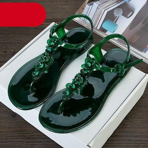 Sandales pour femmes Tongs Nouvelle Mode d'Été Plage Fleur Respirantes Antidérapantes Claquettes Plates Sandales Plates Décontractées pour Femmes Tongs Sandales Habillées à Lanières en T pour l'Été