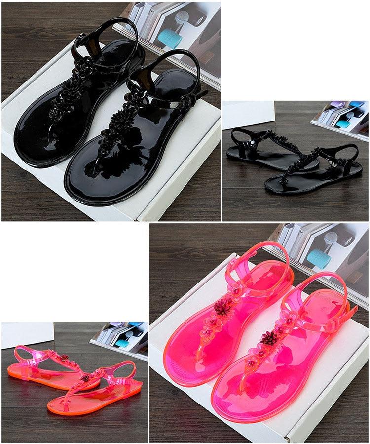 Sandales pour femmes Tongs Nouvelle Mode d'Été Plage Fleur Respirantes Antidérapantes Claquettes Plates Sandales Plates Décontractées pour Femmes Tongs Sandales Habillées à Lanières en T pour l'Été