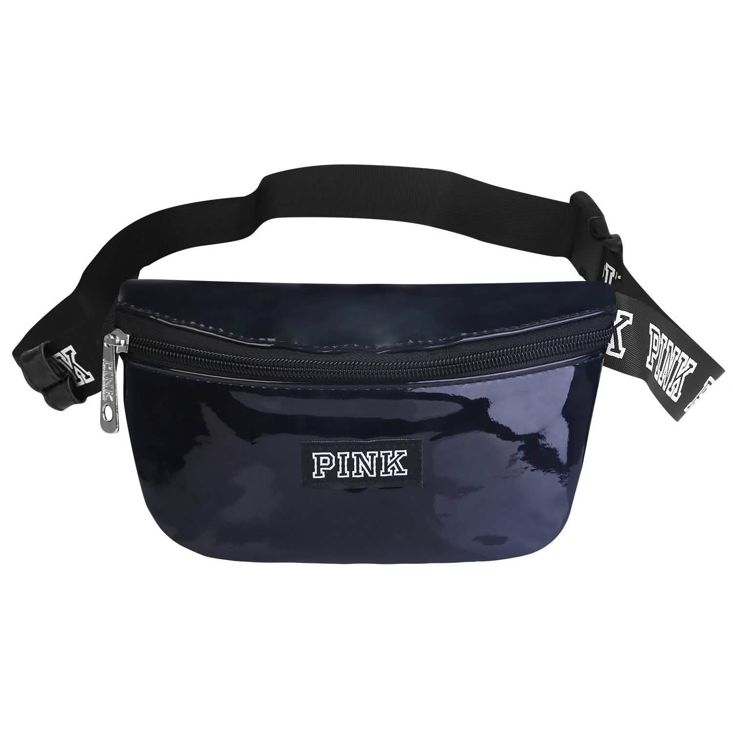 Sac banane en cuir brillant pour femme