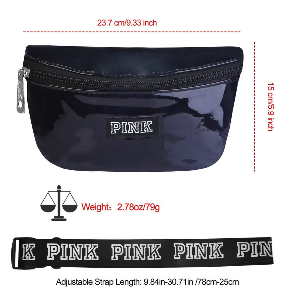 Sac banane en cuir brillant pour femme