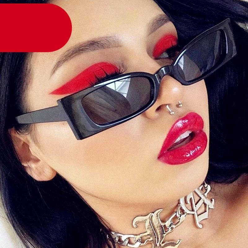 Lunettes de soleil rectangulaires de luxe pour femme, monture légère, verres élégants, protection UV400 pour l'extérieur, design tendance