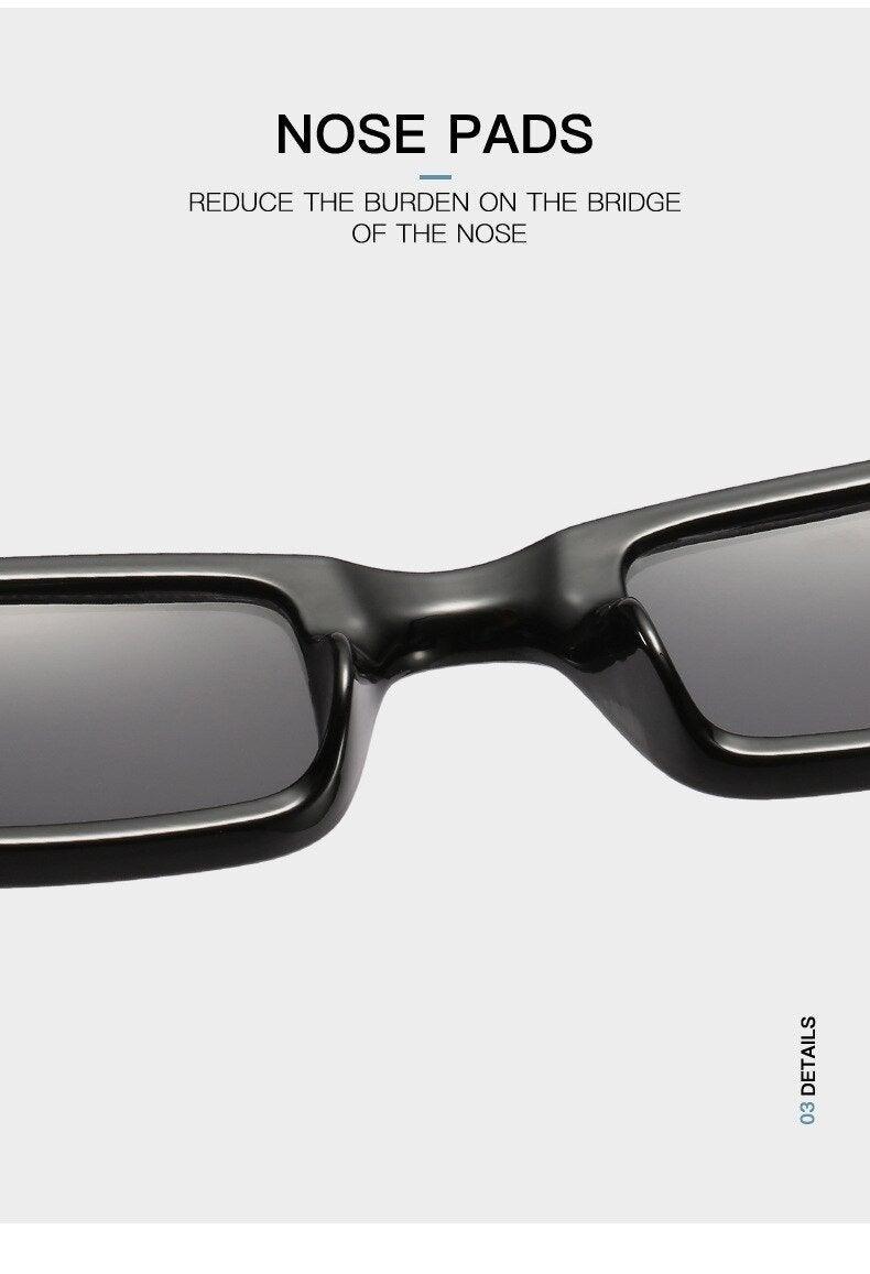 Lunettes de soleil rectangulaires de luxe pour femme, monture légère, verres élégants, protection UV400 pour l'extérieur, design tendance