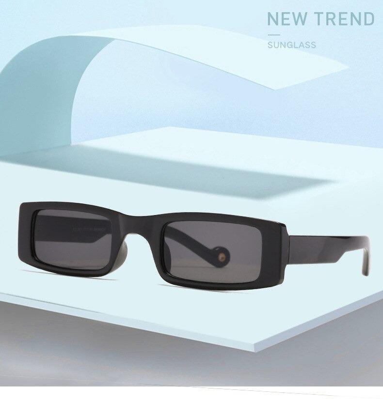 Lunettes de soleil rectangulaires de luxe pour femme, monture légère, verres élégants, protection UV400 pour l'extérieur, design tendance