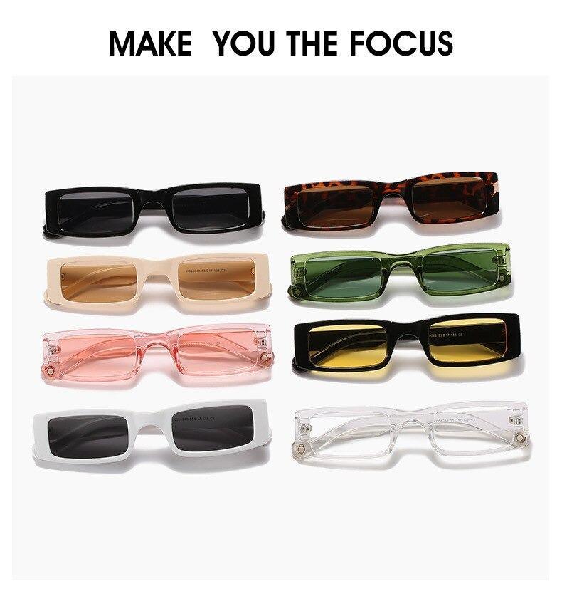 Lunettes de soleil rectangulaires de luxe pour femme, monture légère, verres élégants, protection UV400 pour l'extérieur, design tendance