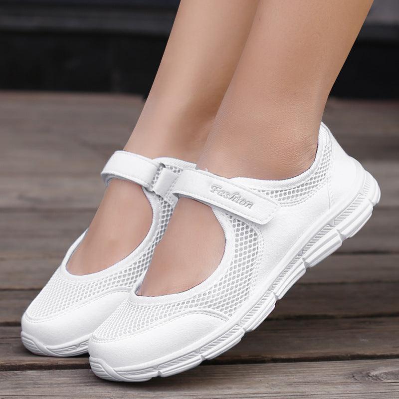 Baskets pour femmes Espadrilles Mode Respirant Maille Chaussures décontractées Chaussures plates Chaussures de travail pour femmes Respirant Maille Chaussures à enfiler pour femmes Maille Course Sport Décontracté Design