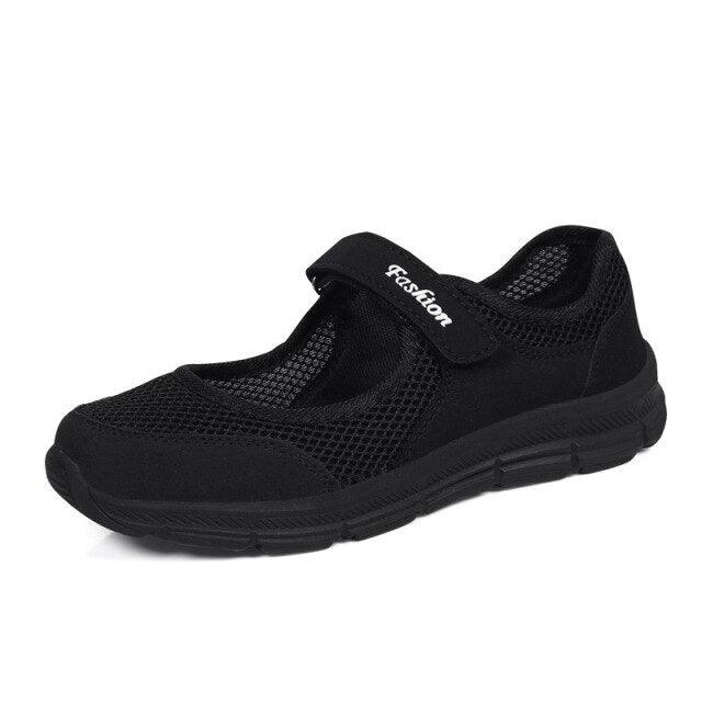 Baskets pour femmes Espadrilles Mode Respirant Maille Chaussures décontractées Chaussures plates Chaussures de travail pour femmes Respirant Maille Chaussures à enfiler pour femmes Maille Course Sport Décontracté Design