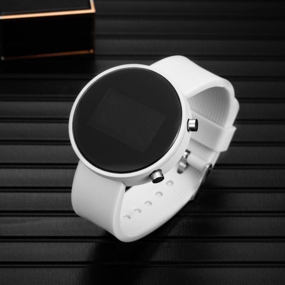 Montres LED Sportives Décontractées pour Femmes Montres Digitales Hommes Enfants Montre-Bracelet en Silicone Armée Militaire Montre Digitale Grand Cadran Sport Militaire Montres Unisexe pour Hommes Femmes Écran LED Décontractée Lumineuse Chronomètre