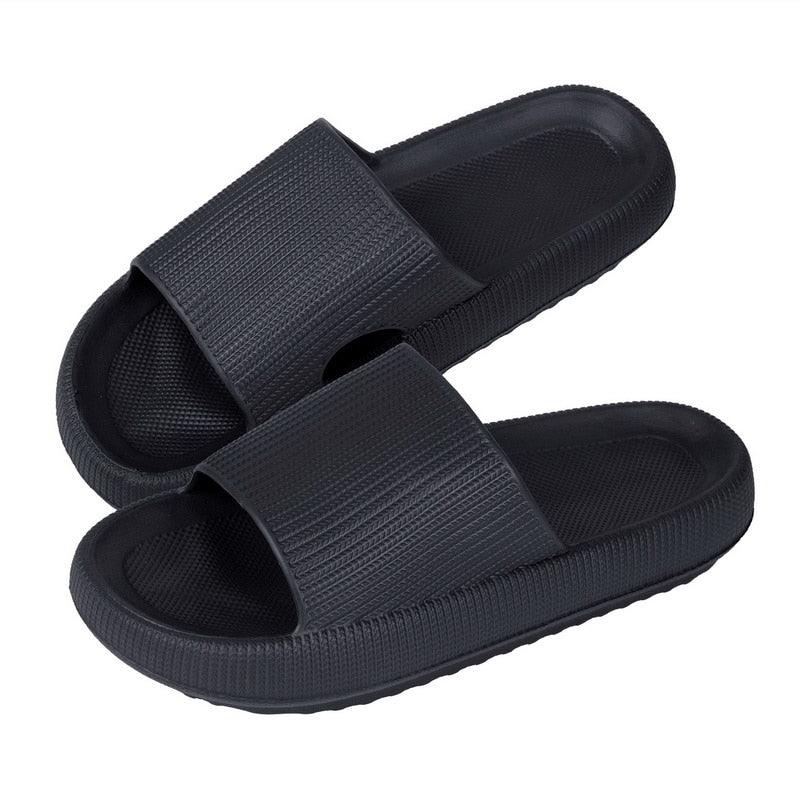 Chaussons épais à plateforme pour femmes, mode d'été, semelle souple en EVA, sandales de plage, chaussures de maison douces à bout ouvert, antidérapantes, pour la douche, le spa, la piscine, la salle de sport, pour l'intérieur et l'extérieur