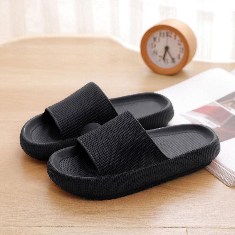 Chaussons épais à plateforme pour femmes, mode d'été, semelle souple en EVA, sandales de plage, chaussures de maison douces à bout ouvert, antidérapantes, pour la douche, le spa, la piscine, la salle de sport, pour l'intérieur et l'extérieur